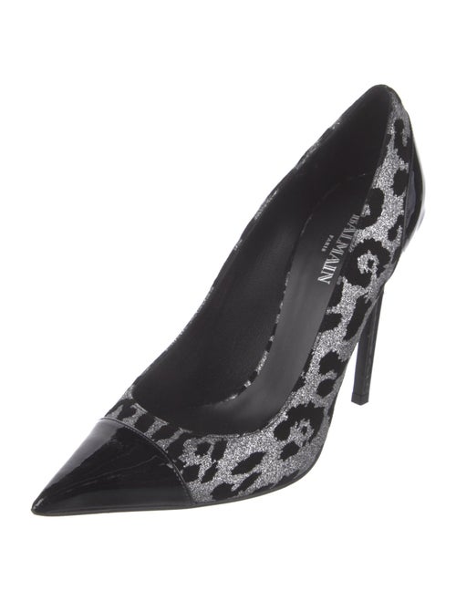 Balmain Glitter Animal Print Pumps