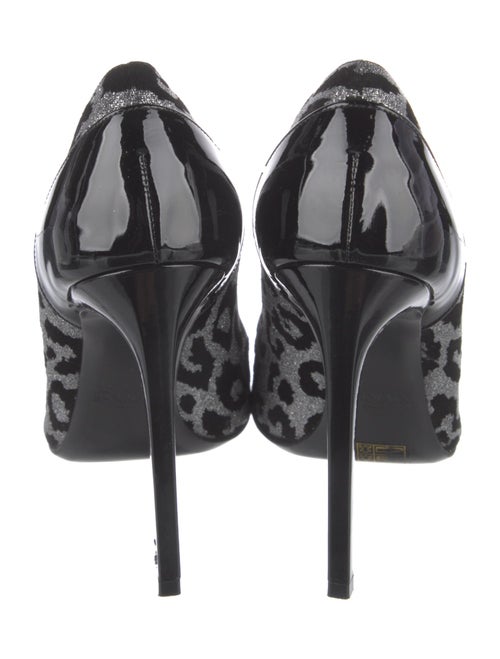Balmain Glitter Animal Print Pumps