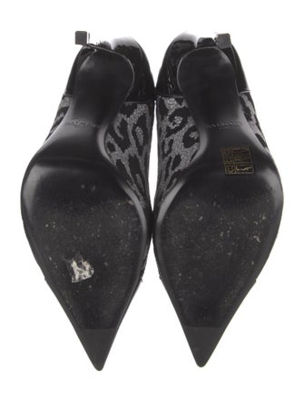 Balmain Glitter Animal Print Pumps