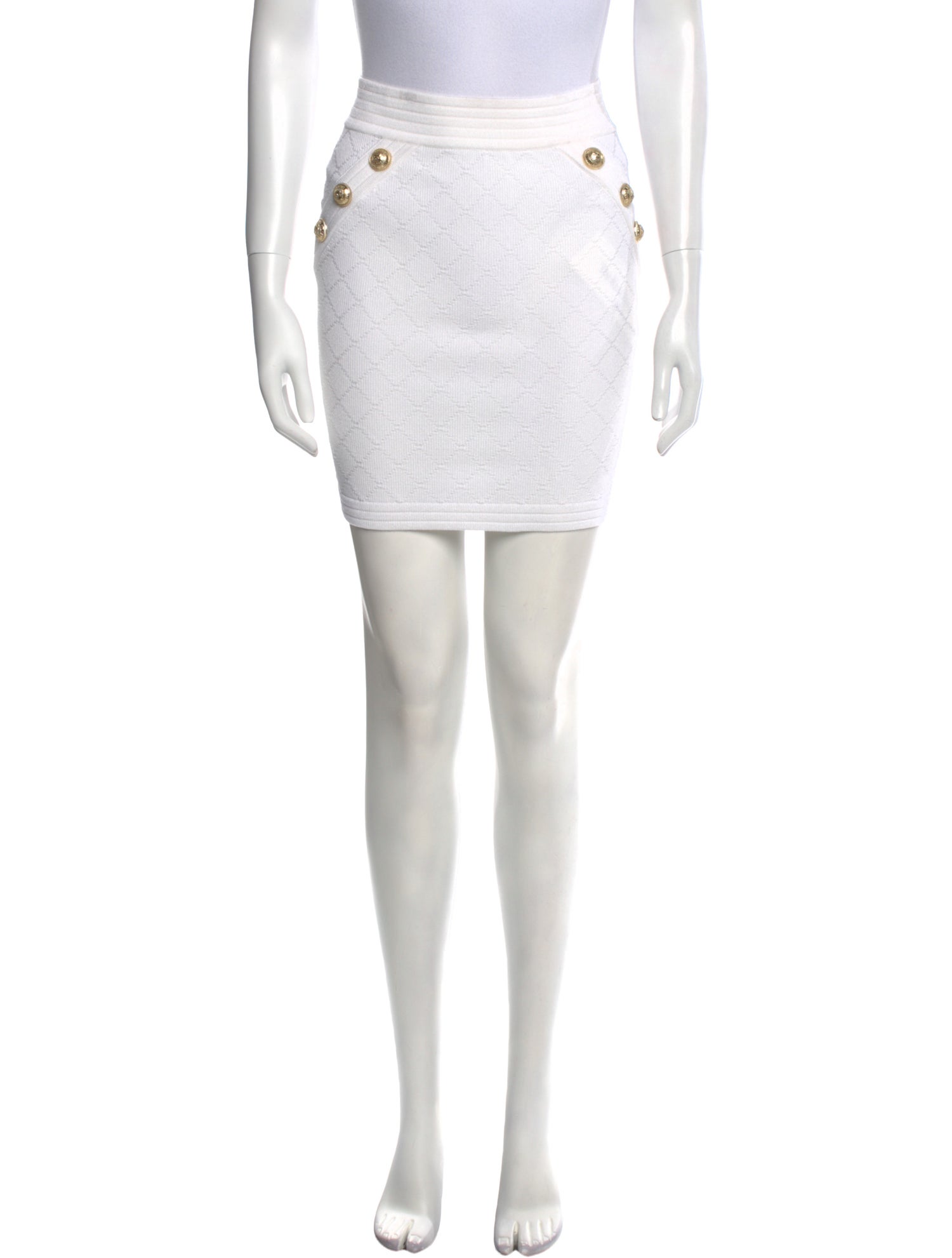 Balmain Wool Mini Skirt