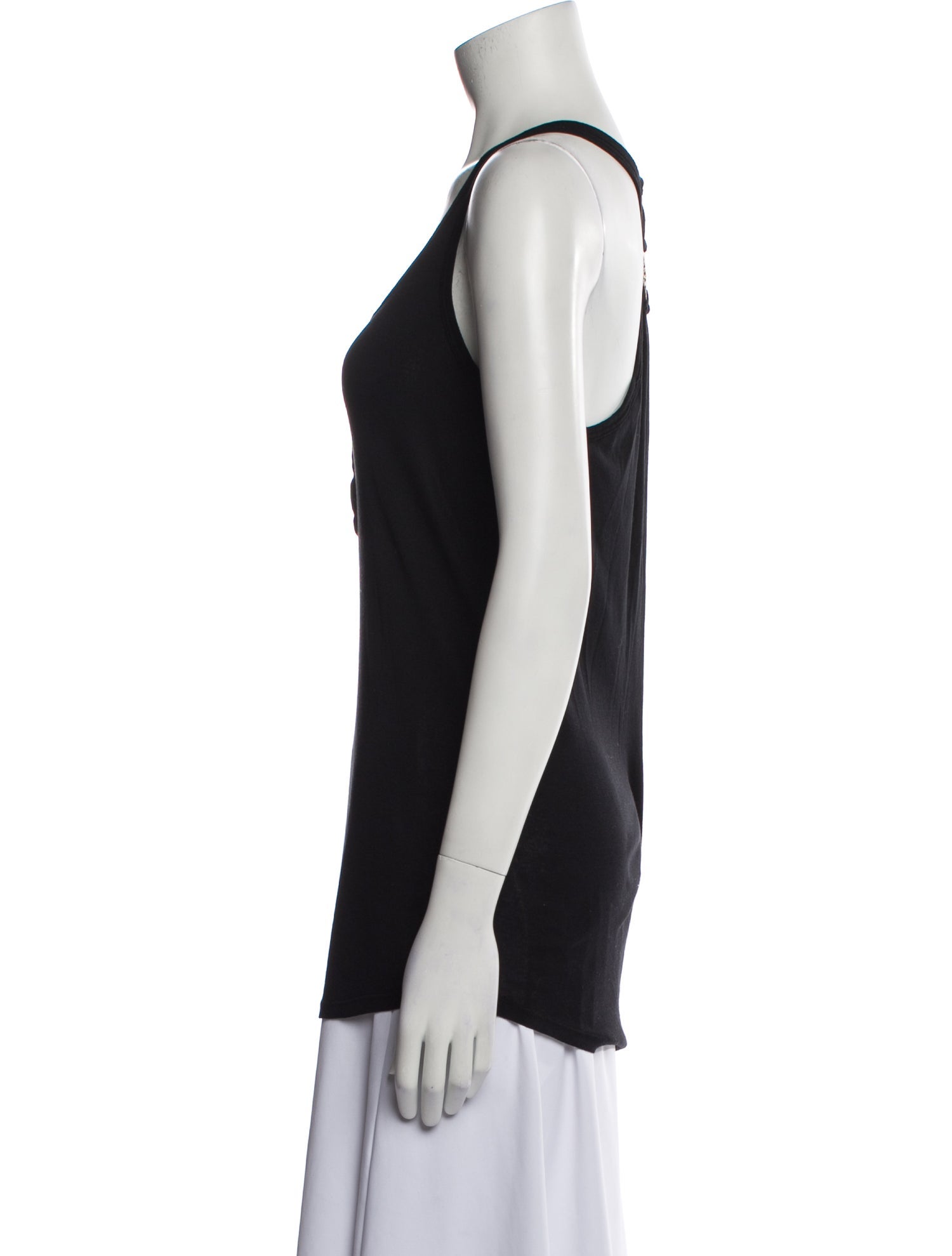 Balmain Scoop Neck Sleeveless Top