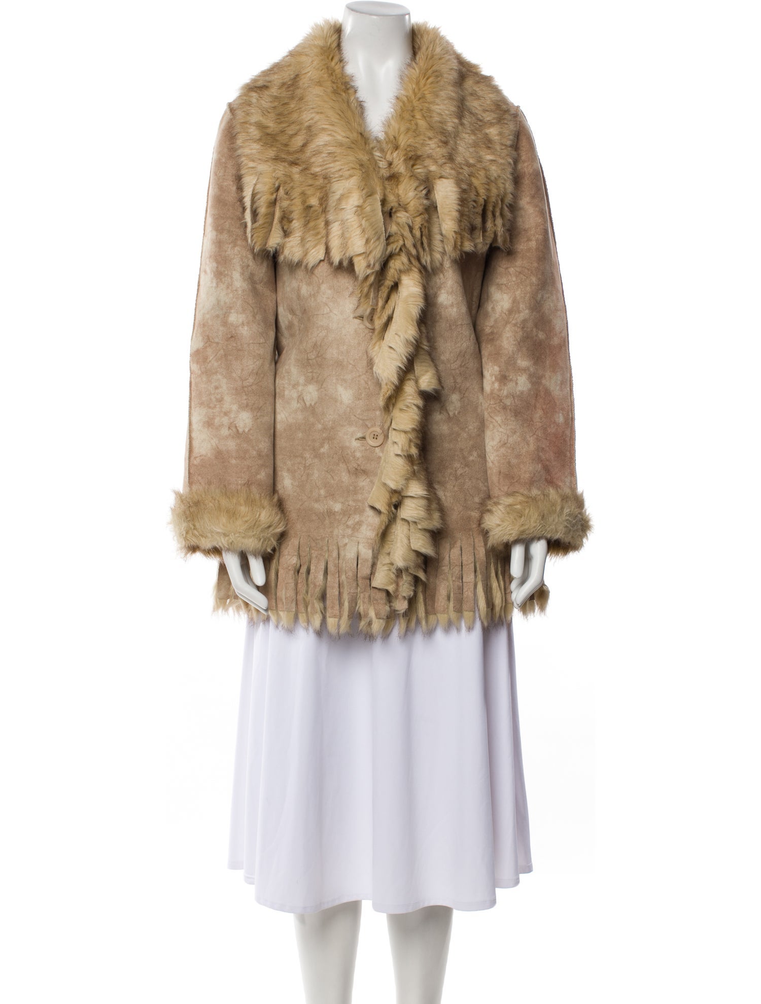 Balmain Vintage 1990's Faux Fur Jacket