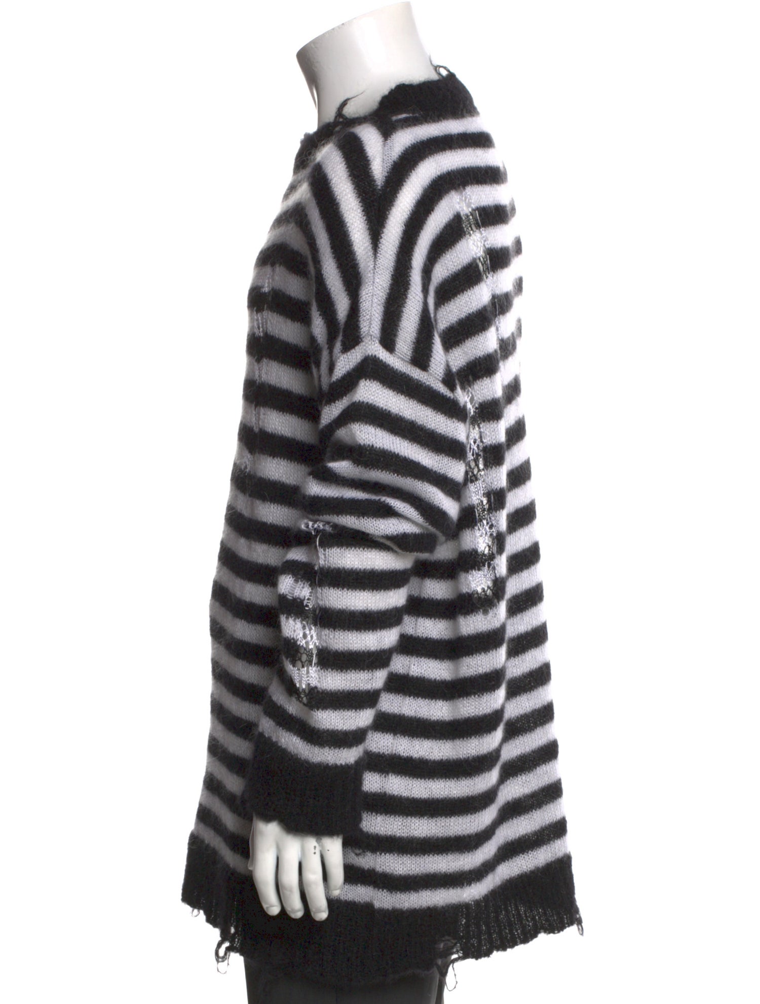 Balmain Mohair Striped Pullover