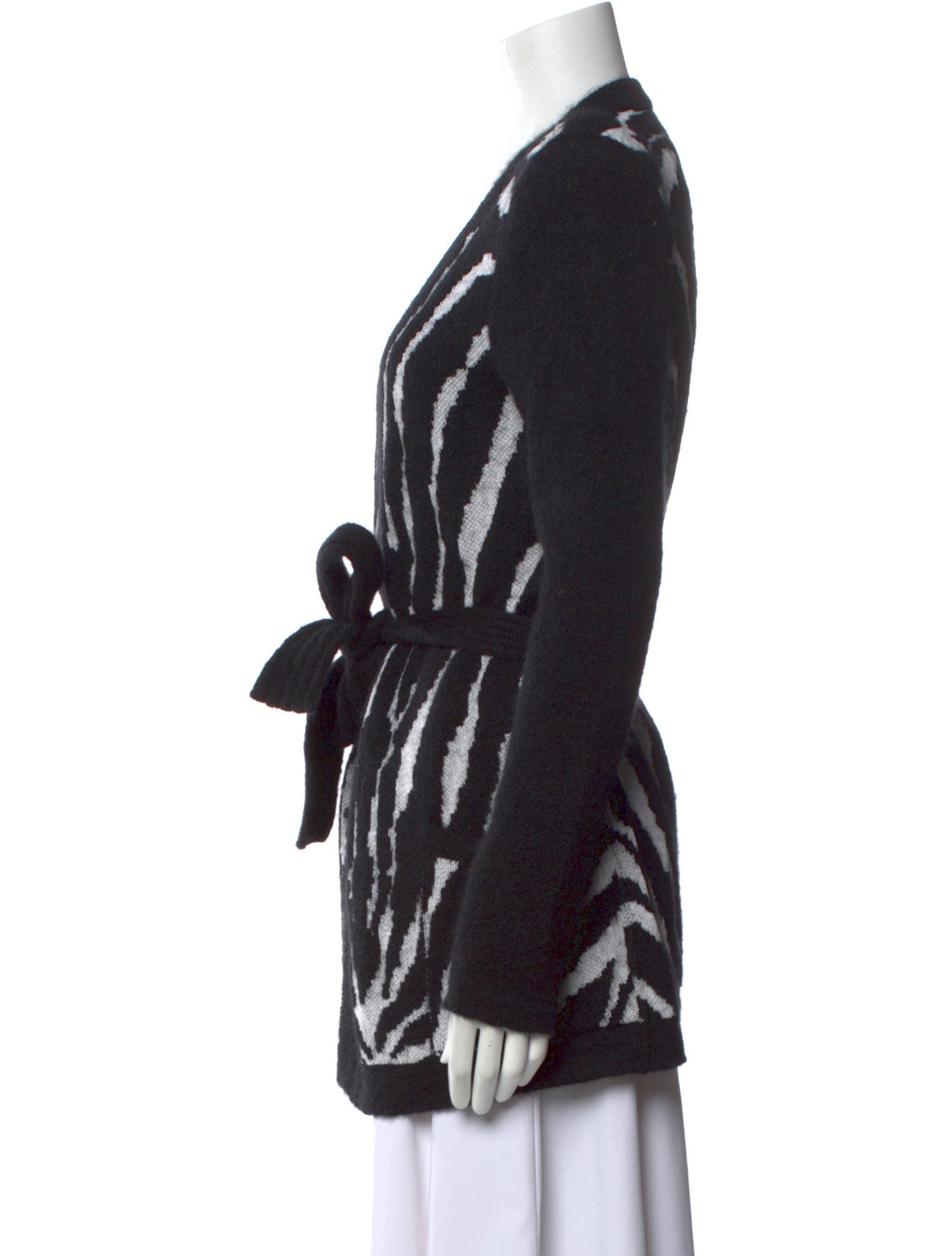 Balmain Striped V-Neck Sweater