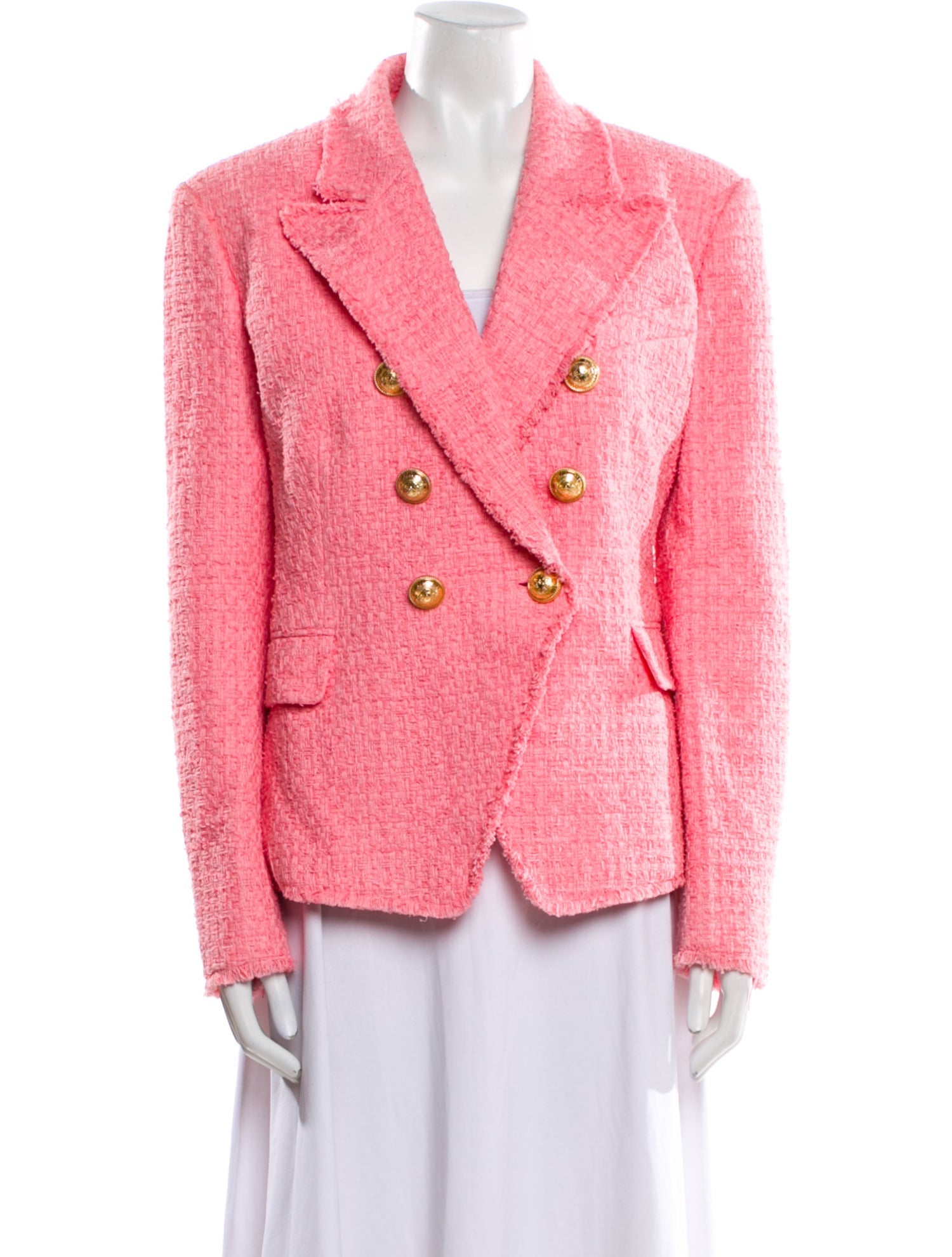 Balmain Tweed Pattern Blazer