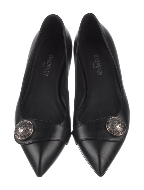 Balmain Leather Ballet Flats