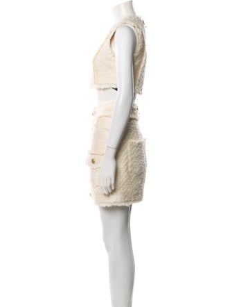 Balmain Raw-Edge Trim Skirt Set