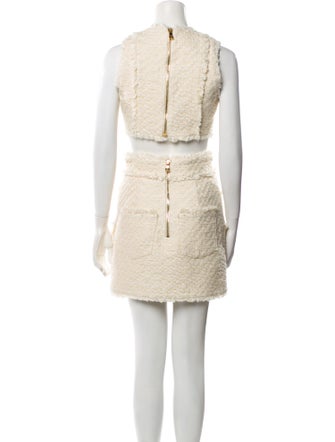 Balmain Raw-Edge Trim Skirt Set