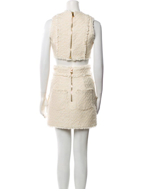Balmain Raw-Edge Trim Skirt Set