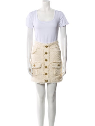 Balmain Raw-Edge Trim Skirt Set