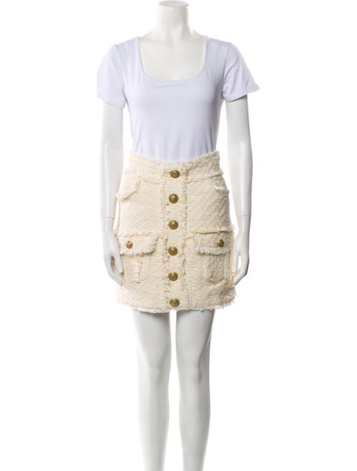 Balmain Raw-Edge Trim Skirt Set