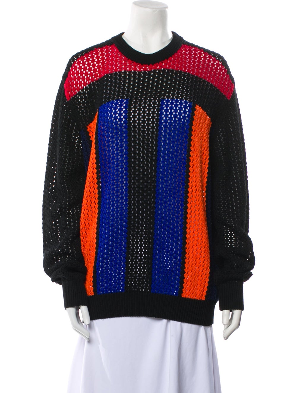 Balmain Pullover Blue Colorblock Pattern Long Sle… - image 1