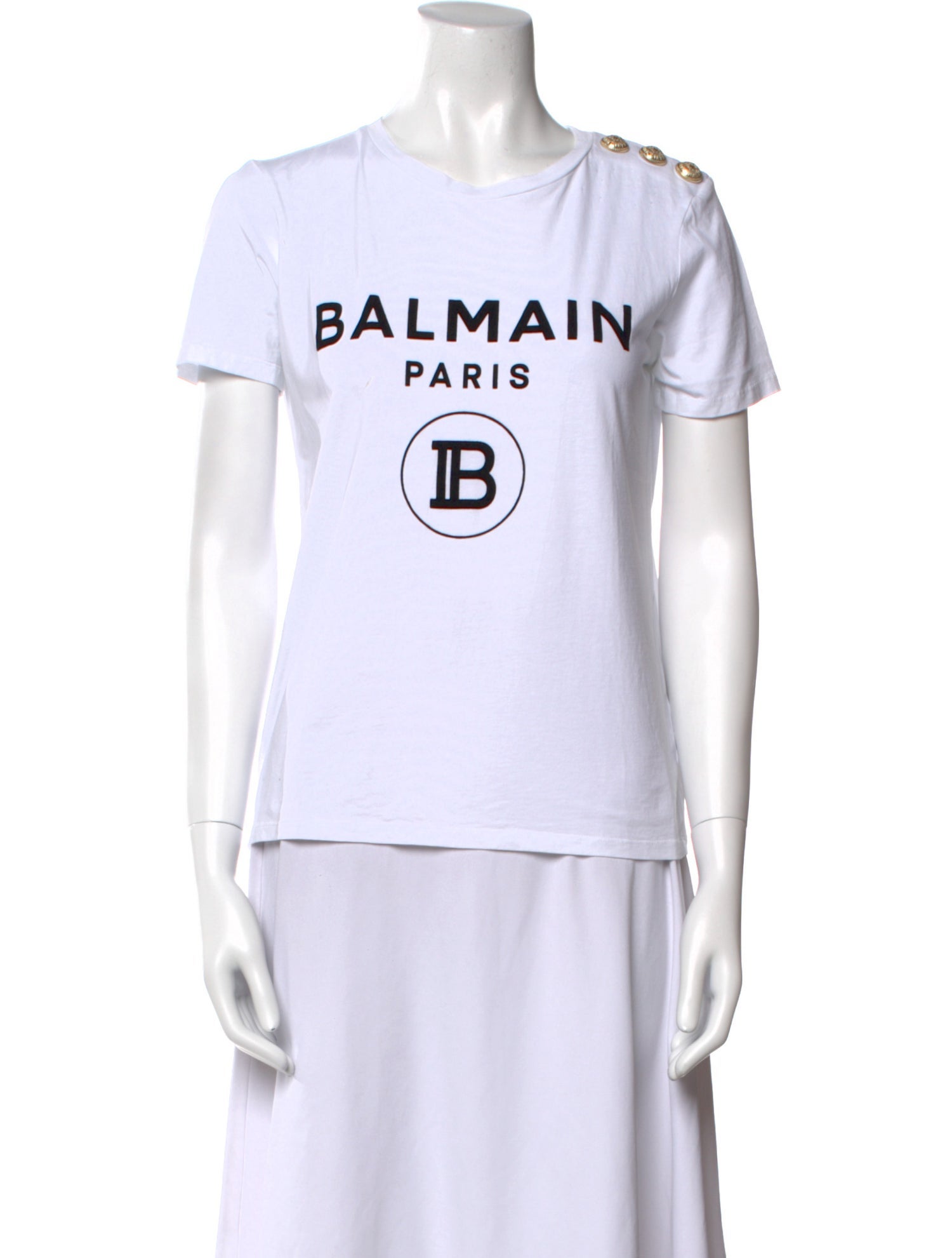 Balmain Graphic Print Crew Neck T-Shirt