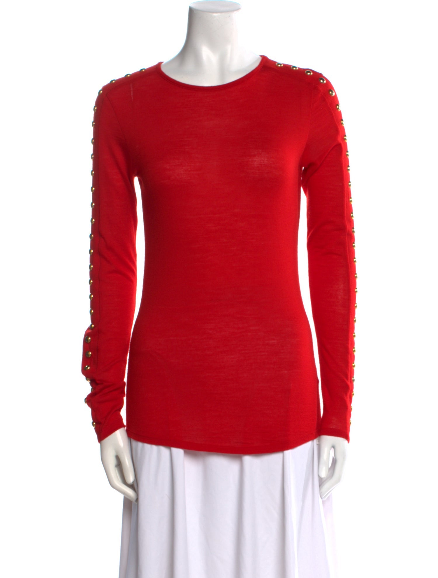Balmain Wool Scoop Neck Top