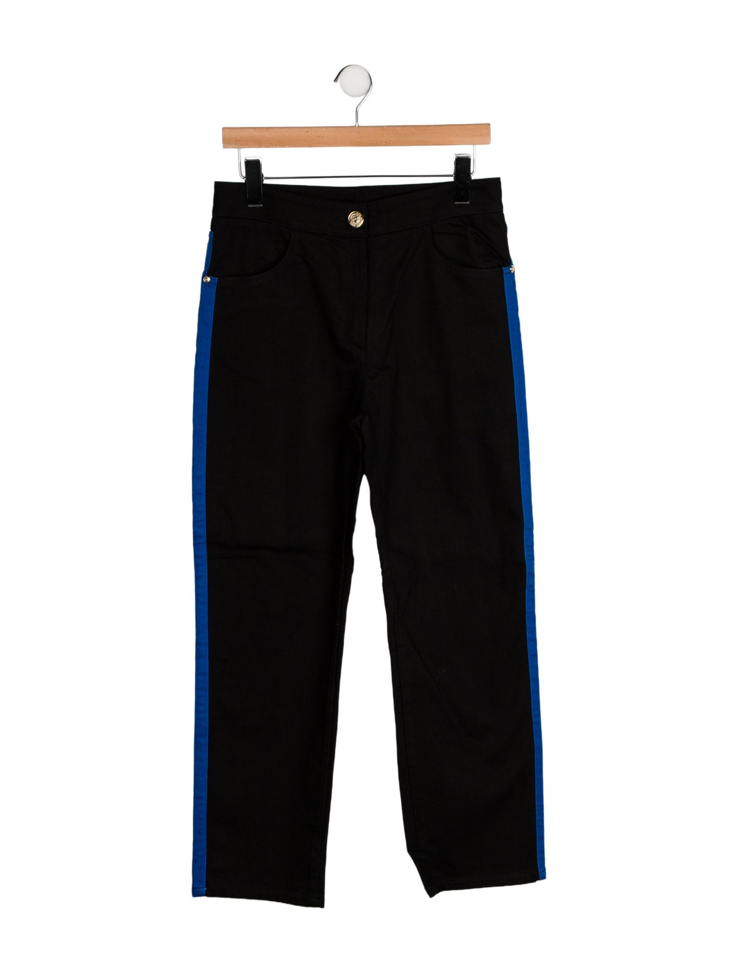 Balmain High-Rise Straight Leg Jeans