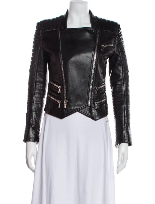 Balmain Leather Biker Jacket