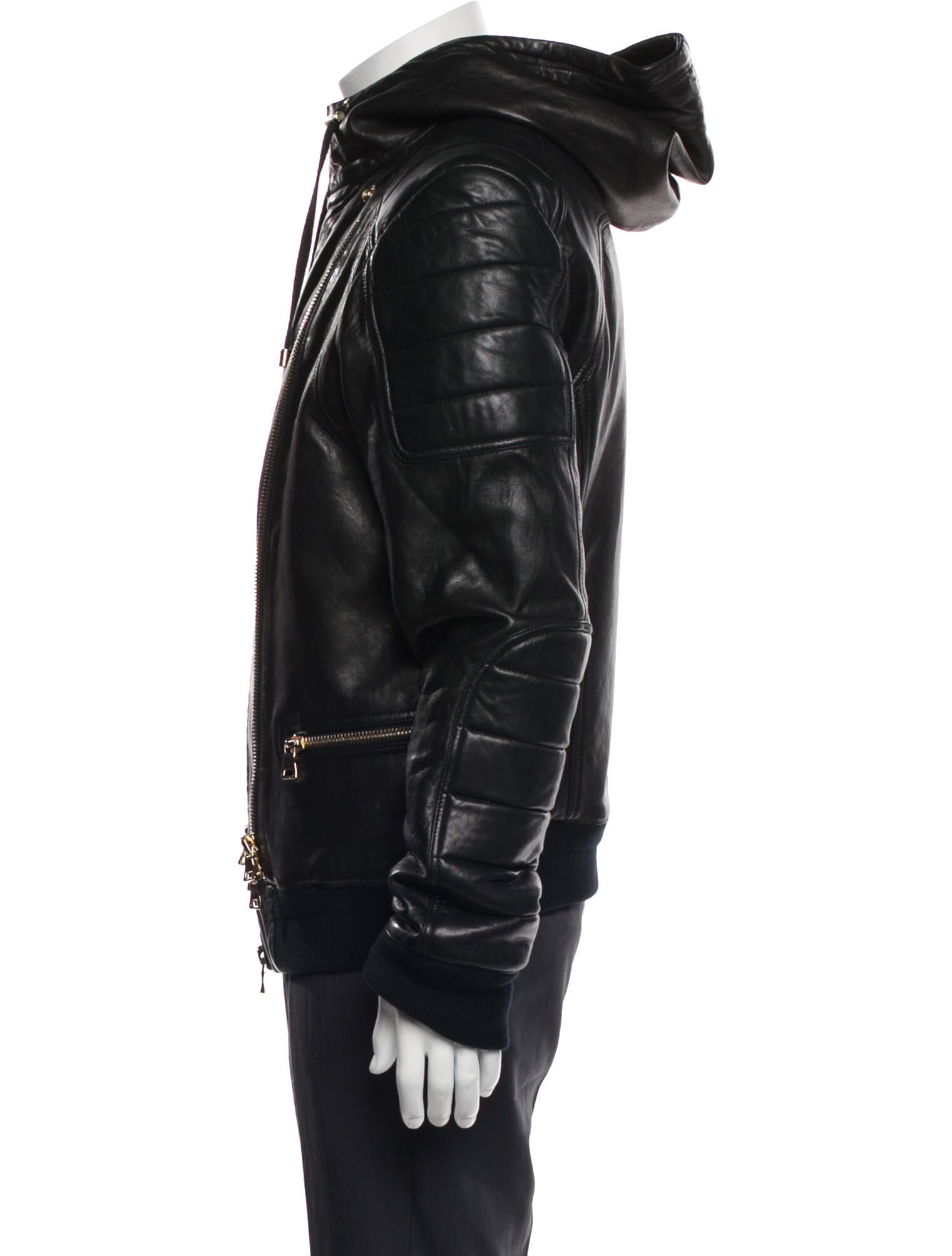 Balmain Lambskin Moto Jacket