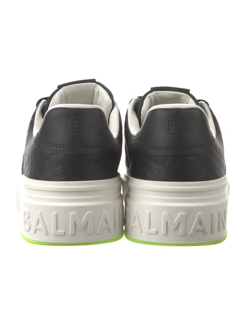Balmain Embossed Leather Printed Sneakers