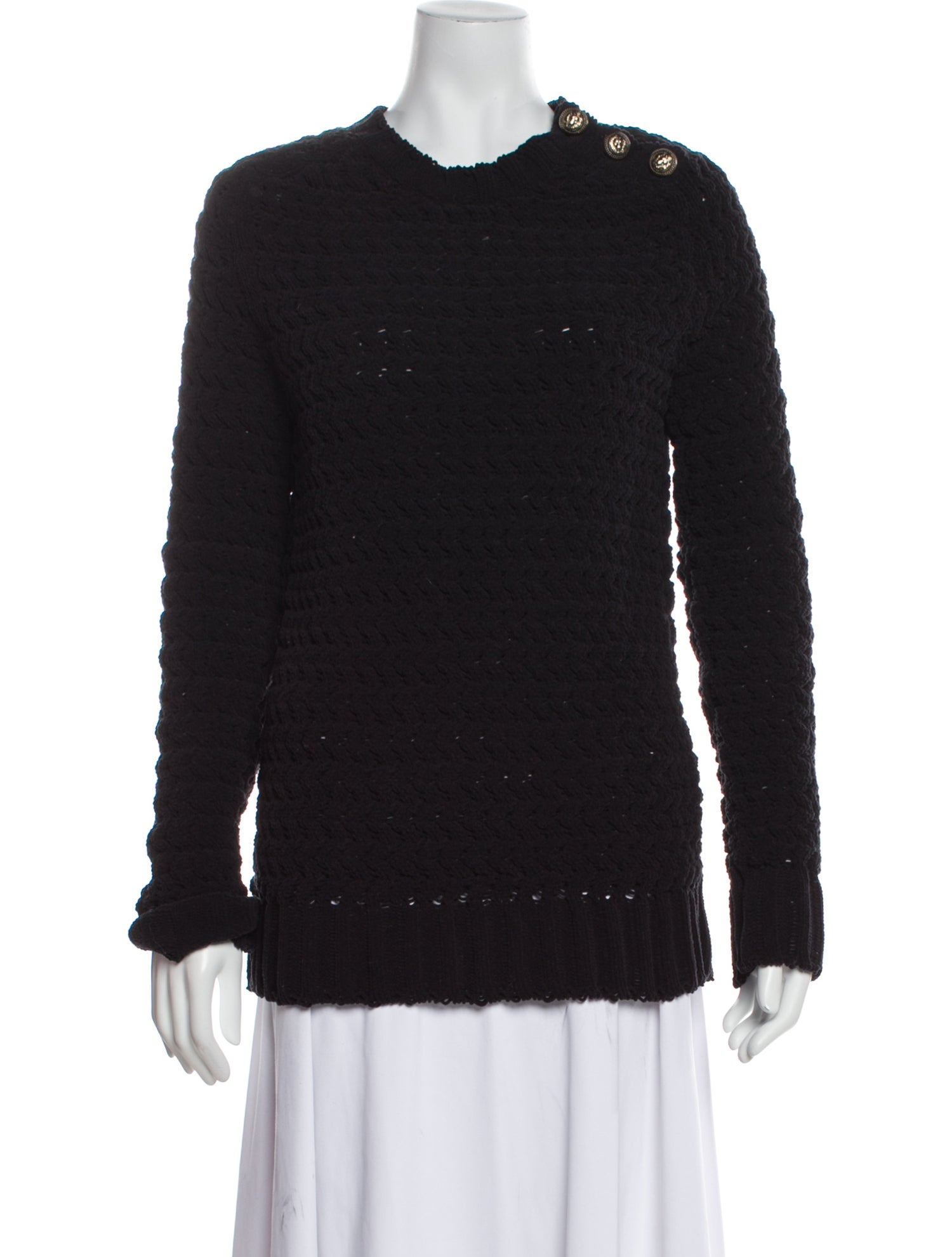 Balmain Nylon Crew Neck Sweater