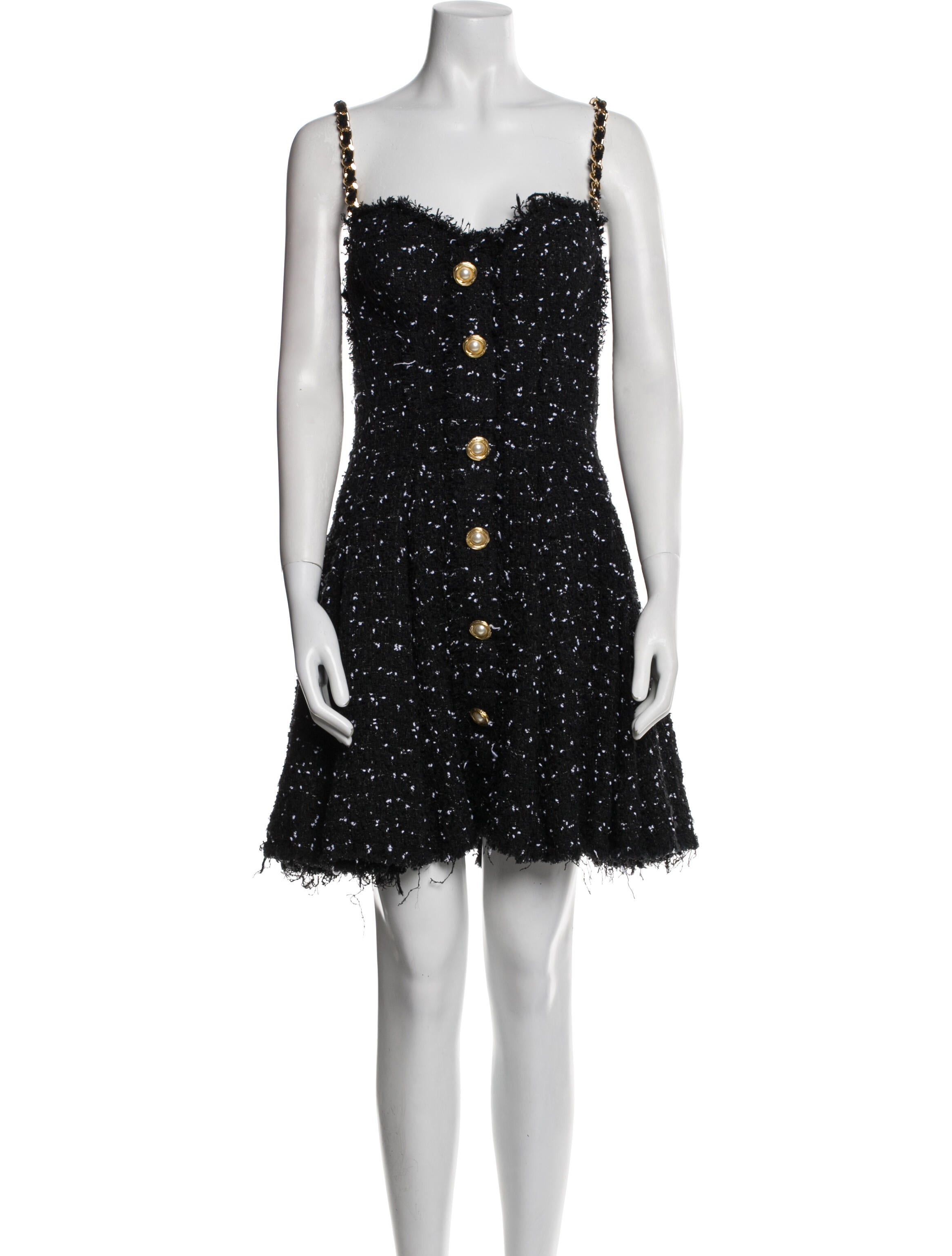 Balmain Square Neckline Mini Dress