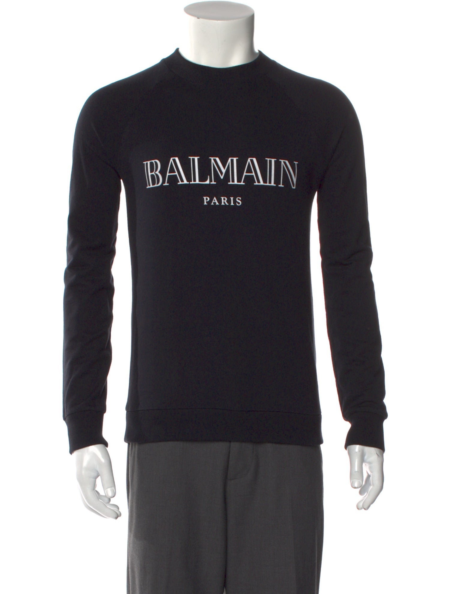 Balmain Graphic Print Crew Neck Sweatshirt