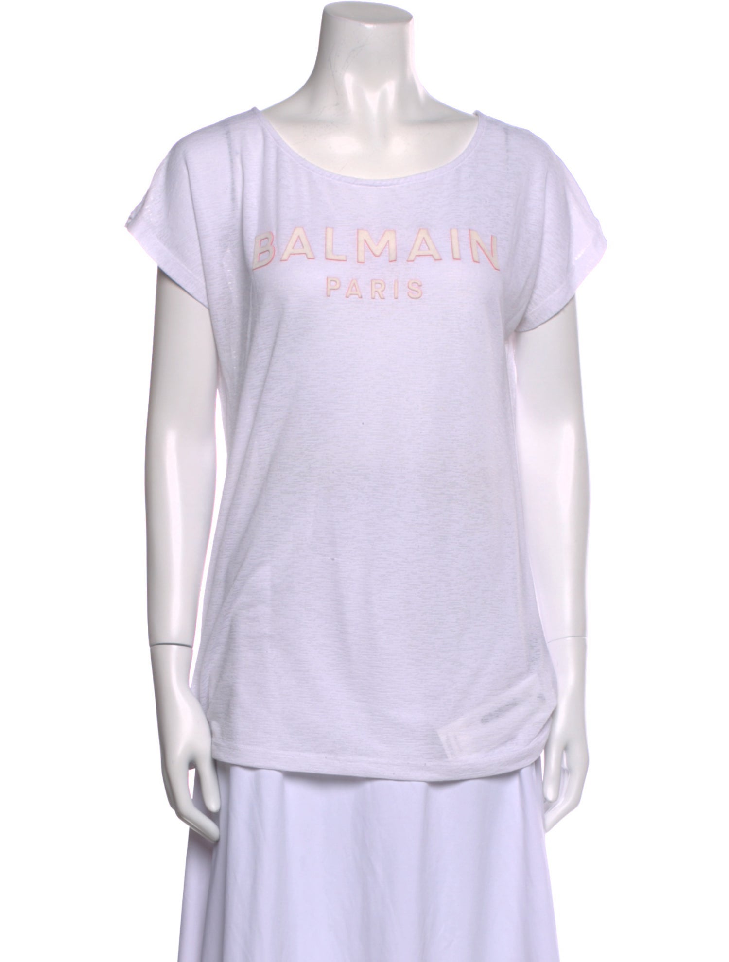 Balmain Graphic Print Scoop Neck T-Shirt