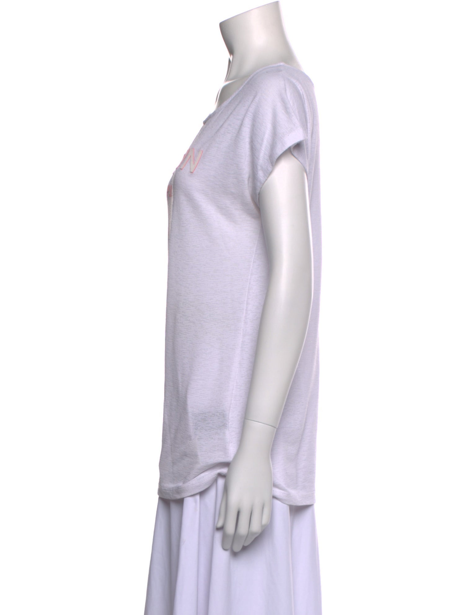 Balmain Graphic Print Scoop Neck T-Shirt