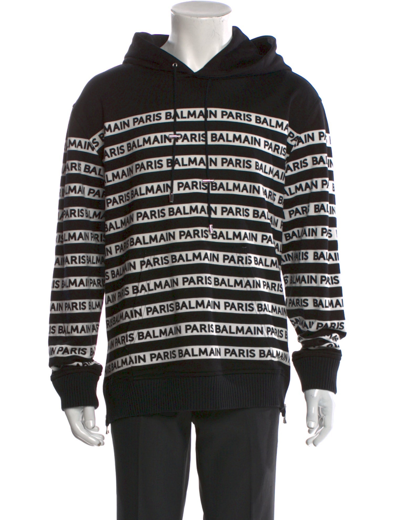 Balmain Printed Crew Neck Hoodie