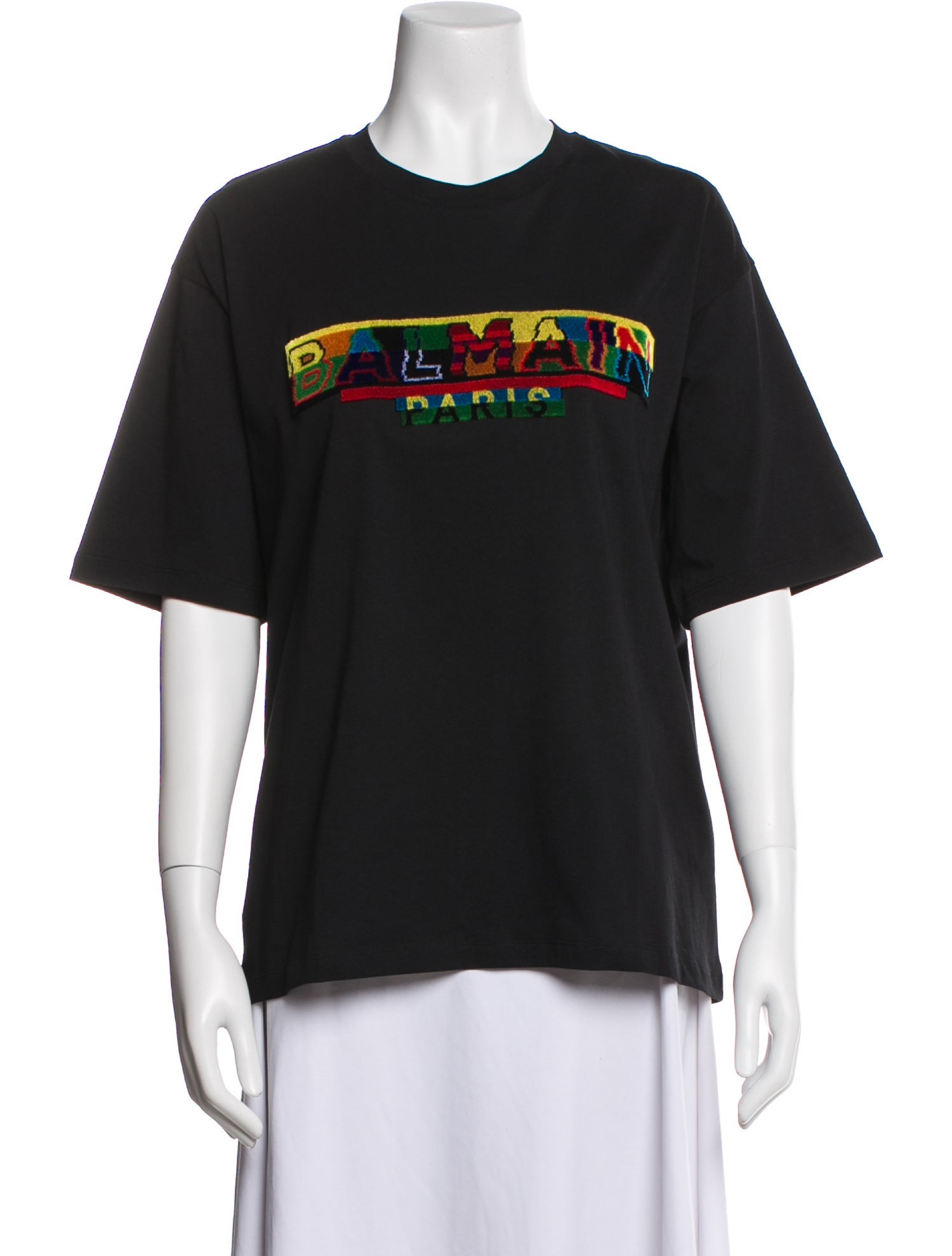 Balmain Graphic Print Crew Neck T-Shirt