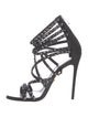 Balmain Suede Crystal Embellishments Gladiator Sandals