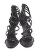 Balmain Suede Crystal Embellishments Gladiator Sandals