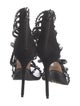 Balmain Suede Crystal Embellishments Gladiator Sandals