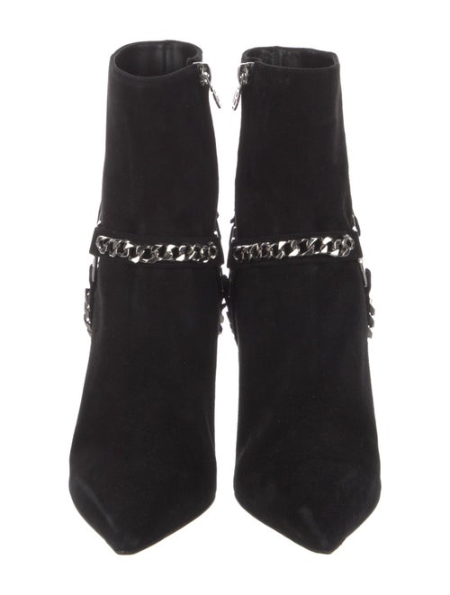 Balmain Suede Chain-Link Accents Boots