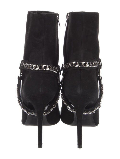 Balmain Suede Chain-Link Accents Boots