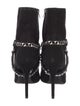 Balmain Suede Chain-Link Accents Boots