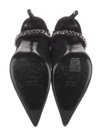 Balmain Suede Chain-Link Accents Boots