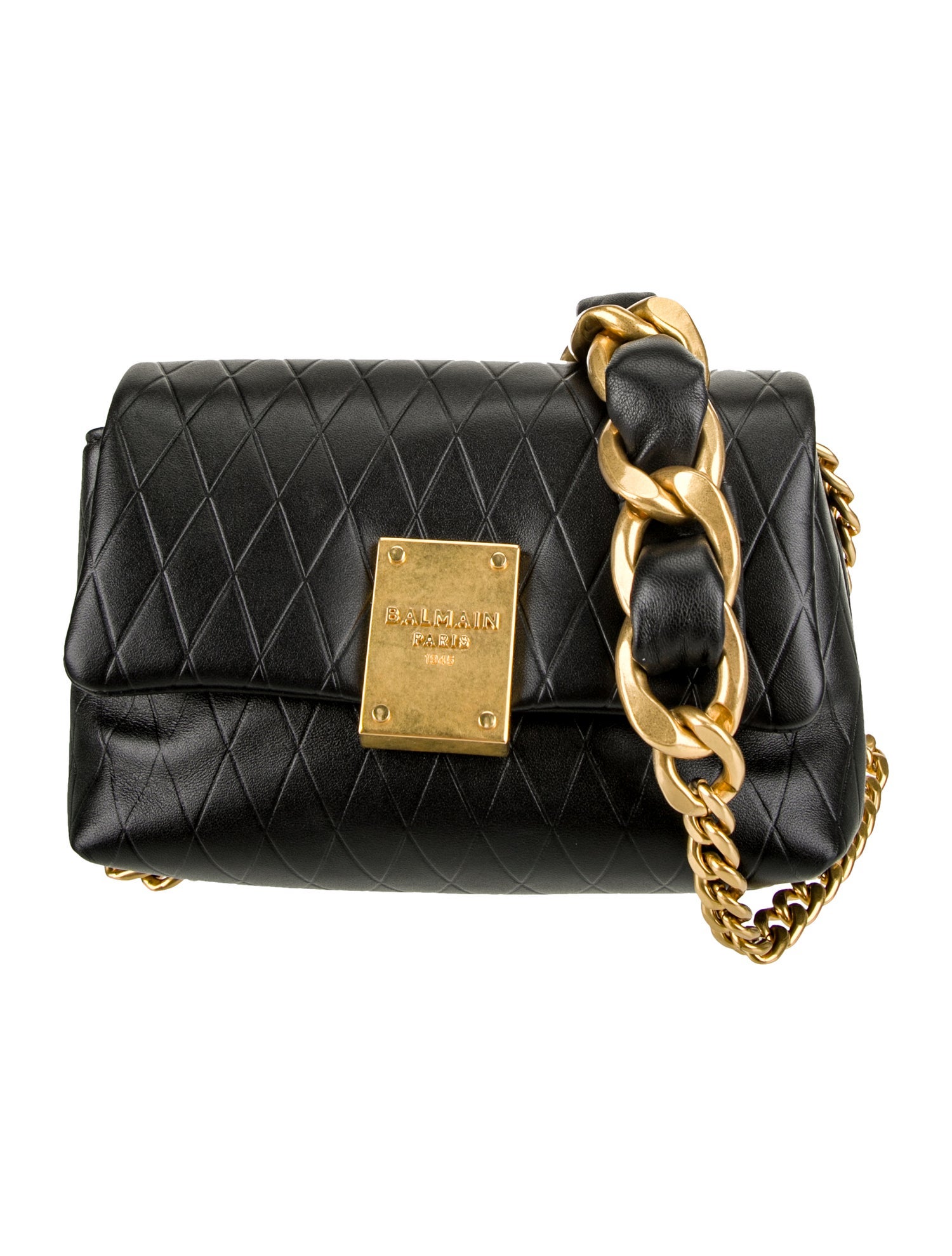 Balmain Leather Shoulder Bag