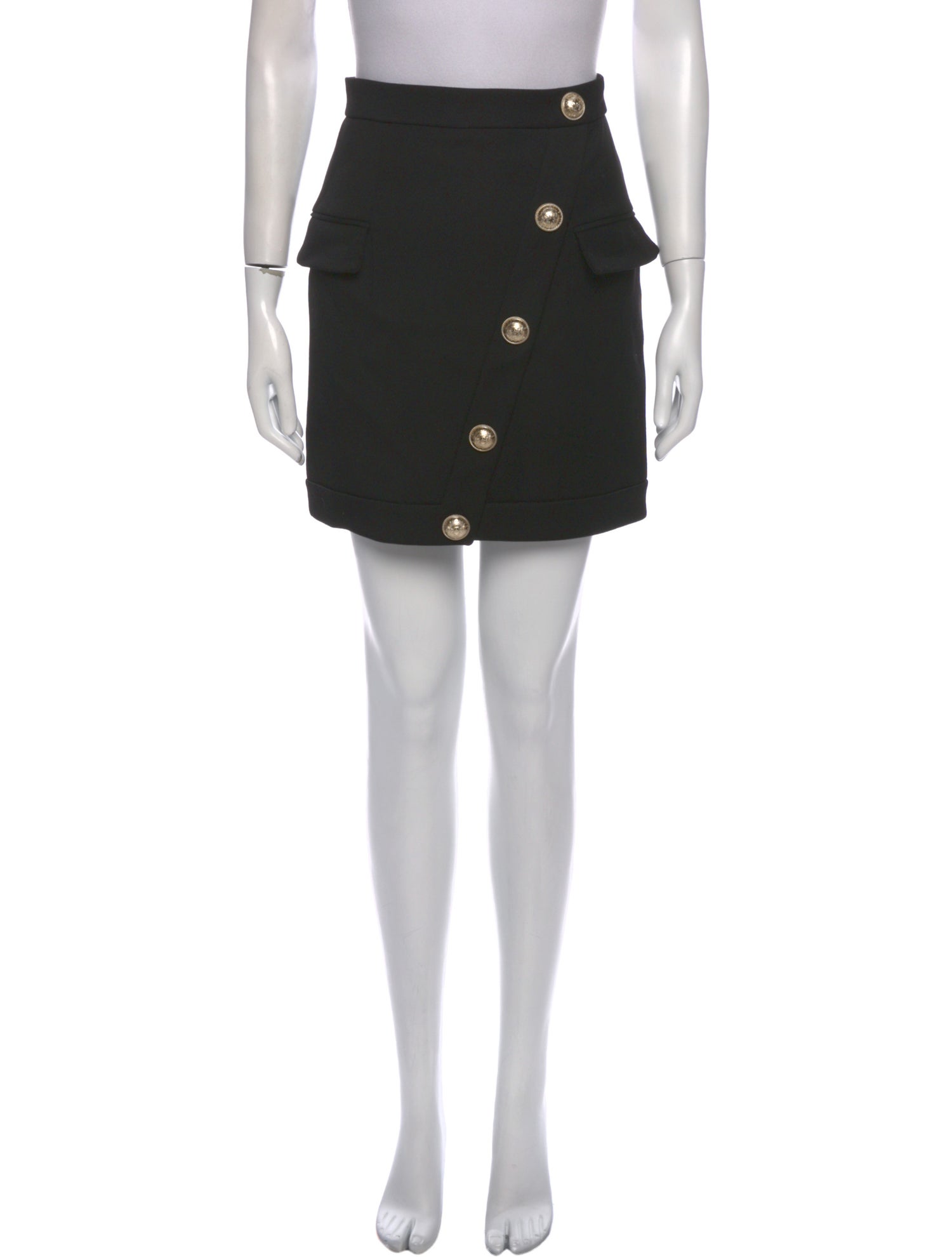 Balmain Virgin Wool Mini Skirt