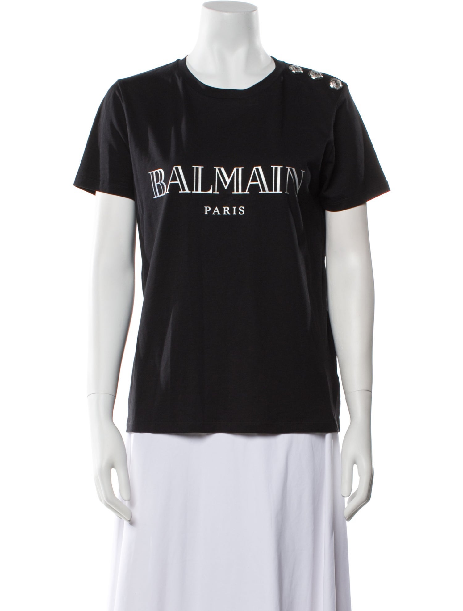 Balmain Graphic Print Crew Neck T-Shirt
