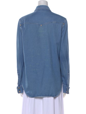 Balmain Long Sleeve Button-Up Top