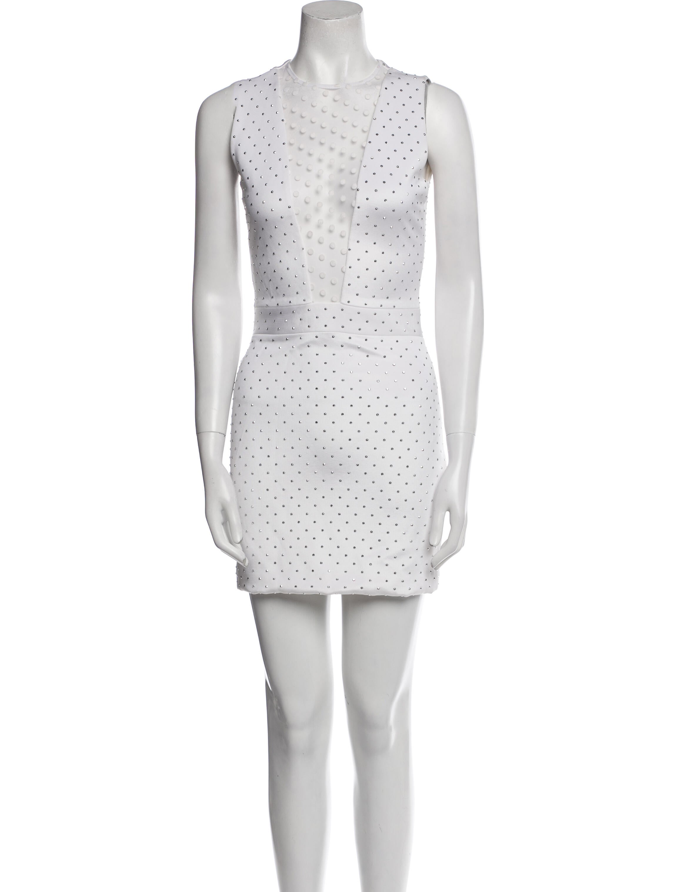 Balmain Polka Dot Print Mini Dress