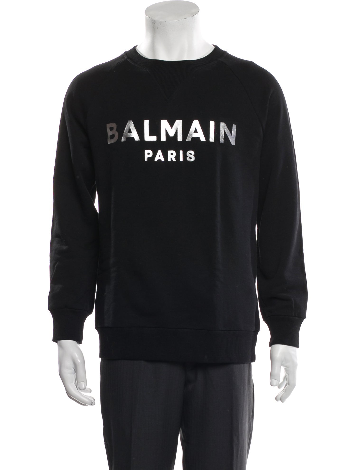 Balmain Graphic Print Crew Neck Sweatshirt