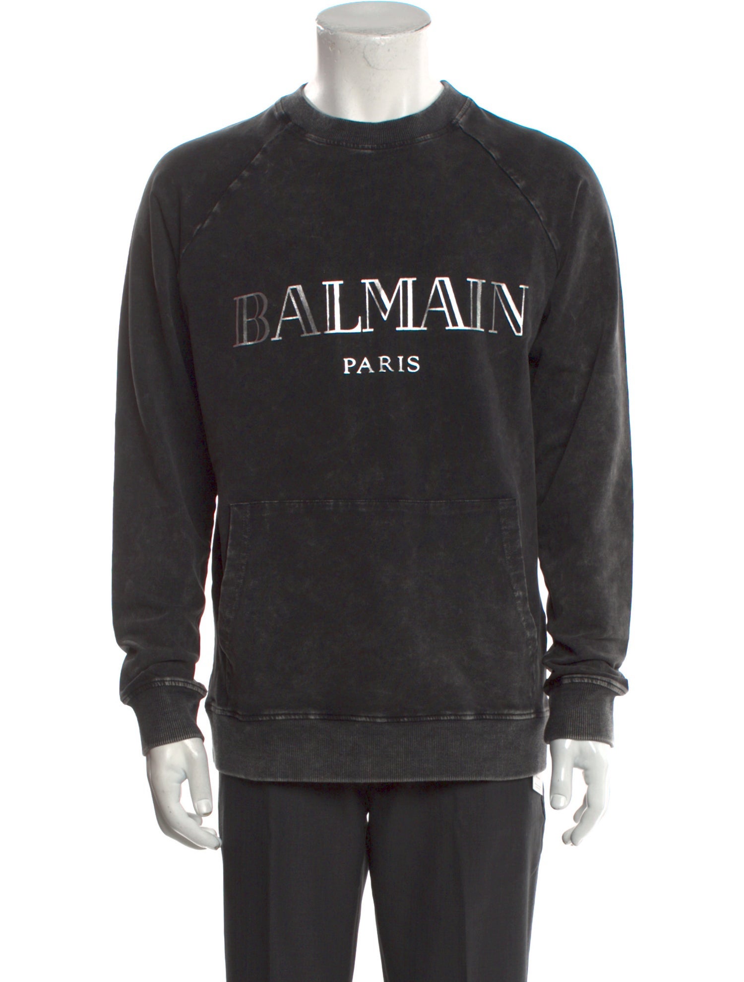 Balmain Graphic Print Crew Neck Sweatshirt