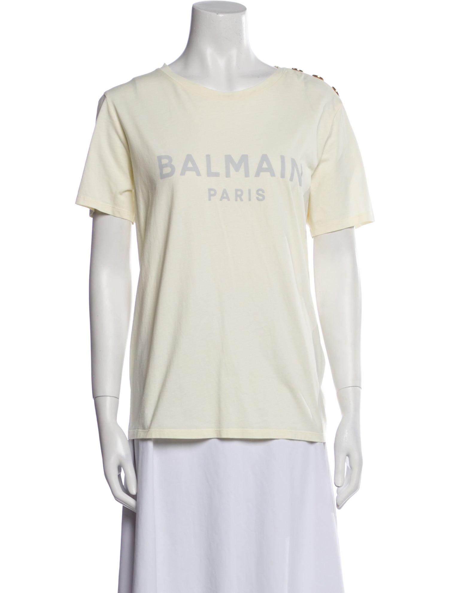Balmain Graphic Print Crew Neck T-Shirt