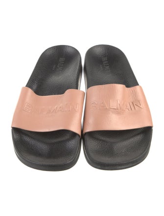 Balmain Leather Slides