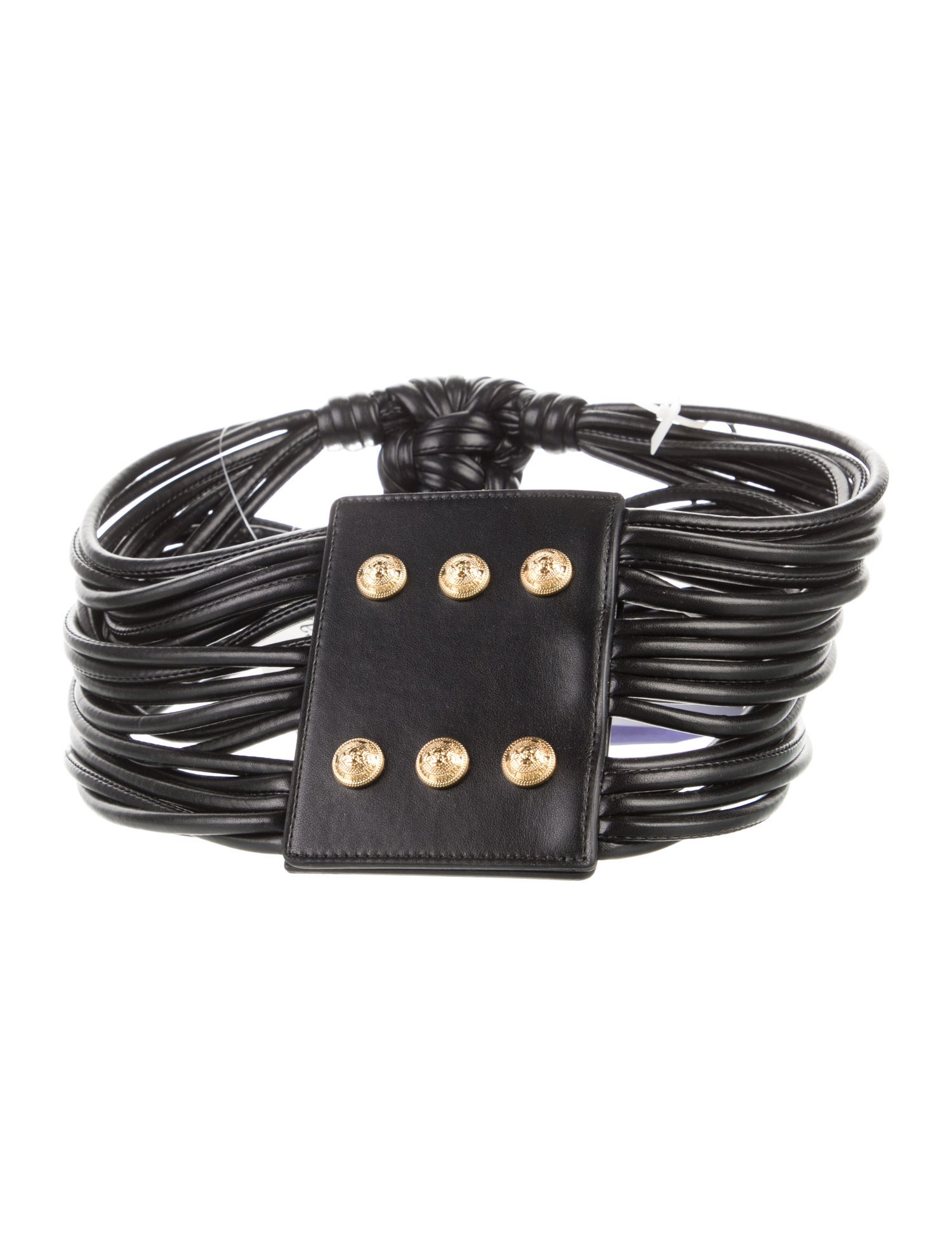 Balmain Wide Leather Waist Belt