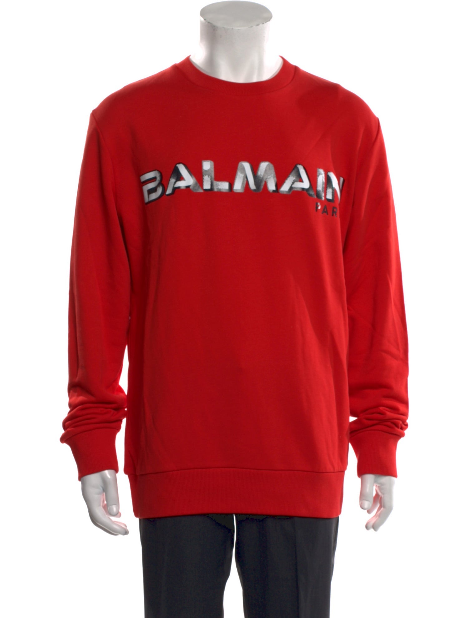 Balmain Signature Logo Graphic Print Pullover
