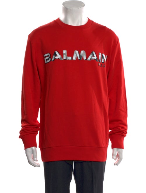 Balmain Signature Logo Graphic Print Pullover