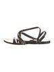 Balmain Leather Slingback Sandals