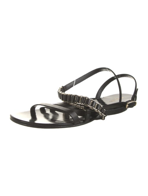 Balmain Leather Slingback Sandals